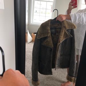 UGG leather + fur jacket